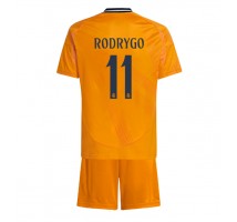 Real Madrid Rodrygo Goes #11 Koszulka Wyjazdowa dzieci 2024-25 Krótki Rękaw (+ krótkie spodenki)